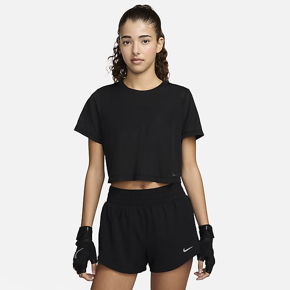 Black nike gym top womens discount